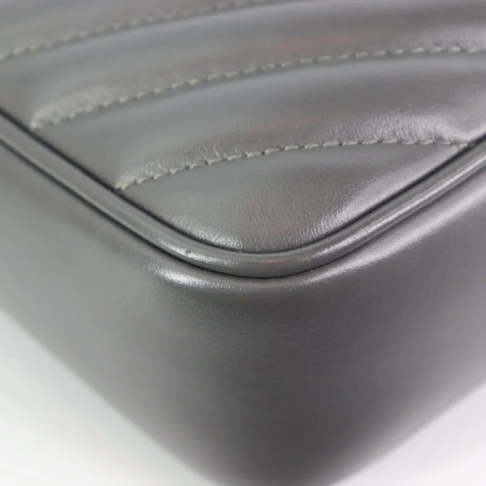 Saint Laurent Calfskin Matelasse YSL Monogram Lou Camera Bag Storm - Picture 11 of 16